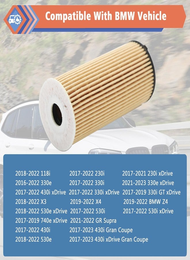 ZONFANT 2 Pcs Oil Filter Compatible With 2016-2023 118i 230i 330i 430i 530i 740e X3 X4 Z4 GR Supra, Replace#HU6014Z, HU6014/1Z, 11428575211 - Image 3